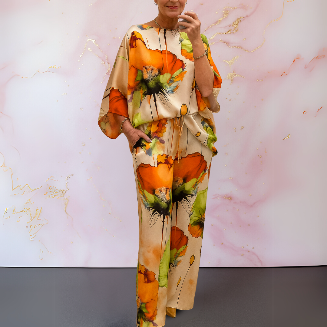 Satin two-piece women's set