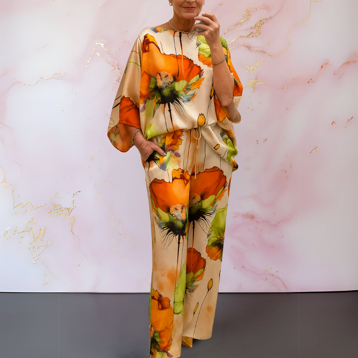 Satin two-piece women's set