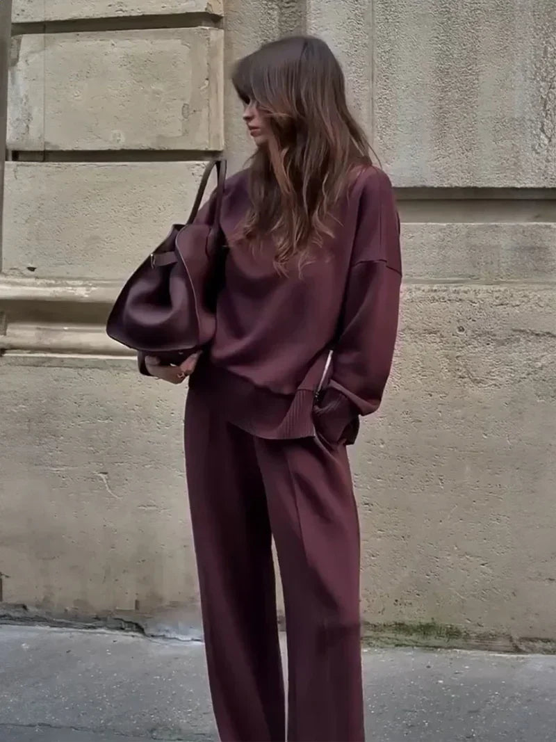 Celine | Relaxed Fit Sweatshirt Pants Set