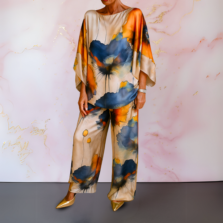 Satin two-piece women's set