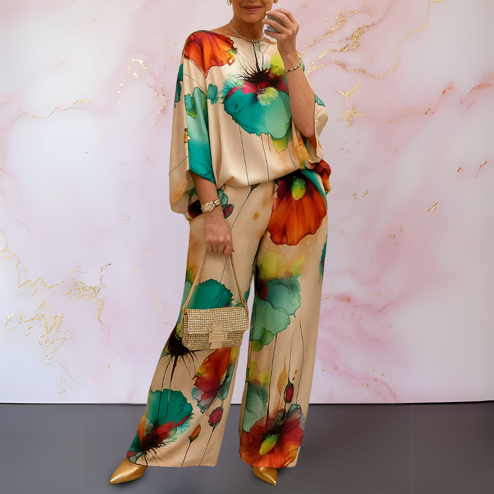 Satin two-piece women's set