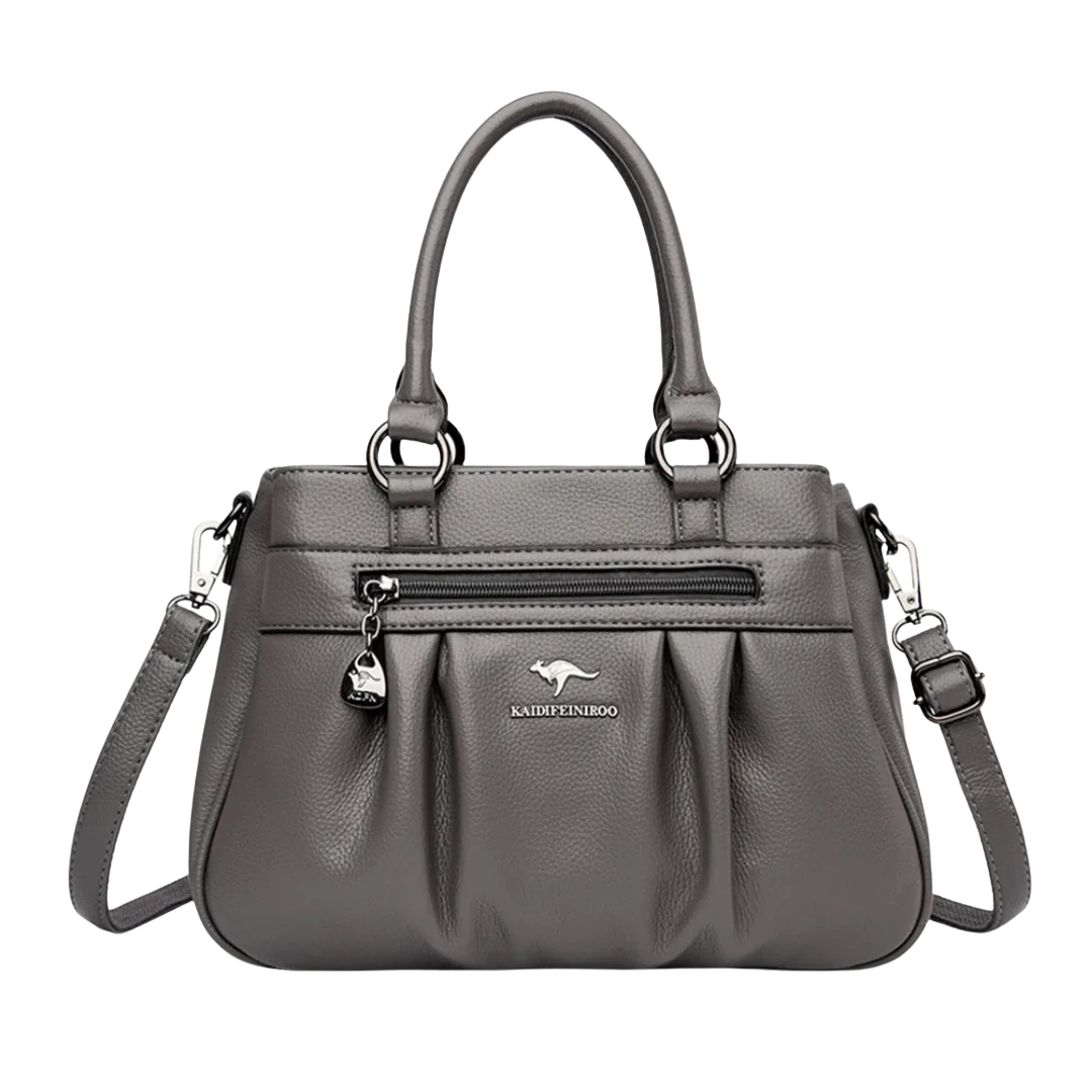 Terra – Elegant pleated tote handbag Elena with shoulder strap