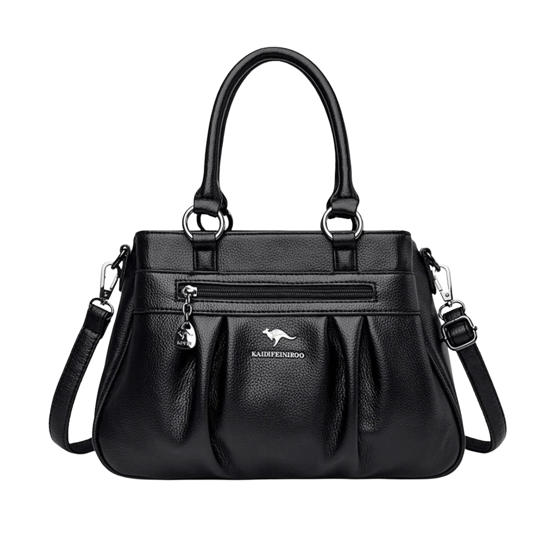 Terra – Elegant pleated tote handbag Elena with shoulder strap