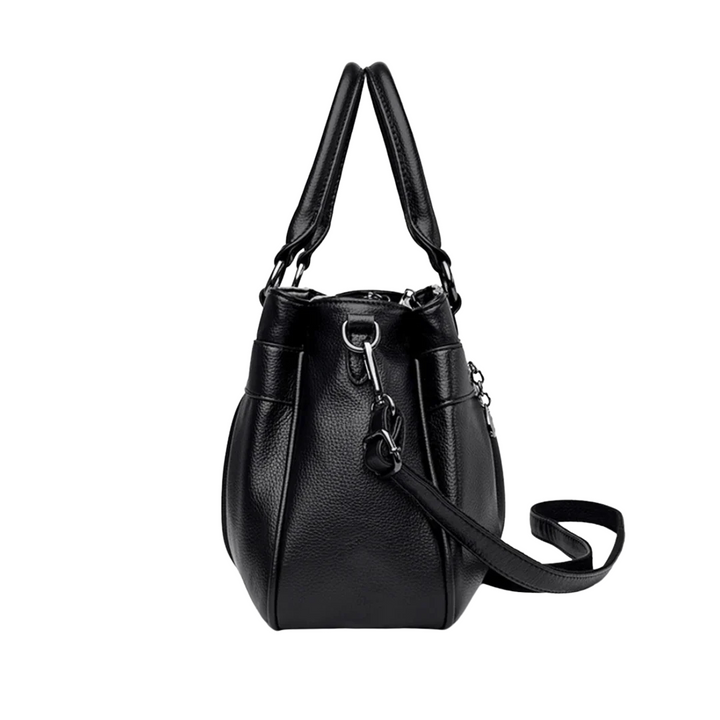 Terra – Elegant pleated tote handbag Elena with shoulder strap
