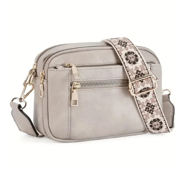 Terra – Chic shoulder bag Nora with floral strap