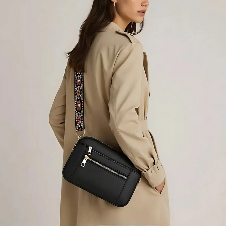 Terra – Chic shoulder bag Nora with floral strap