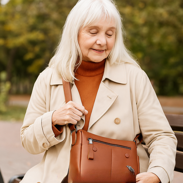 Terra – Classic everyday bag Riley with front zippers