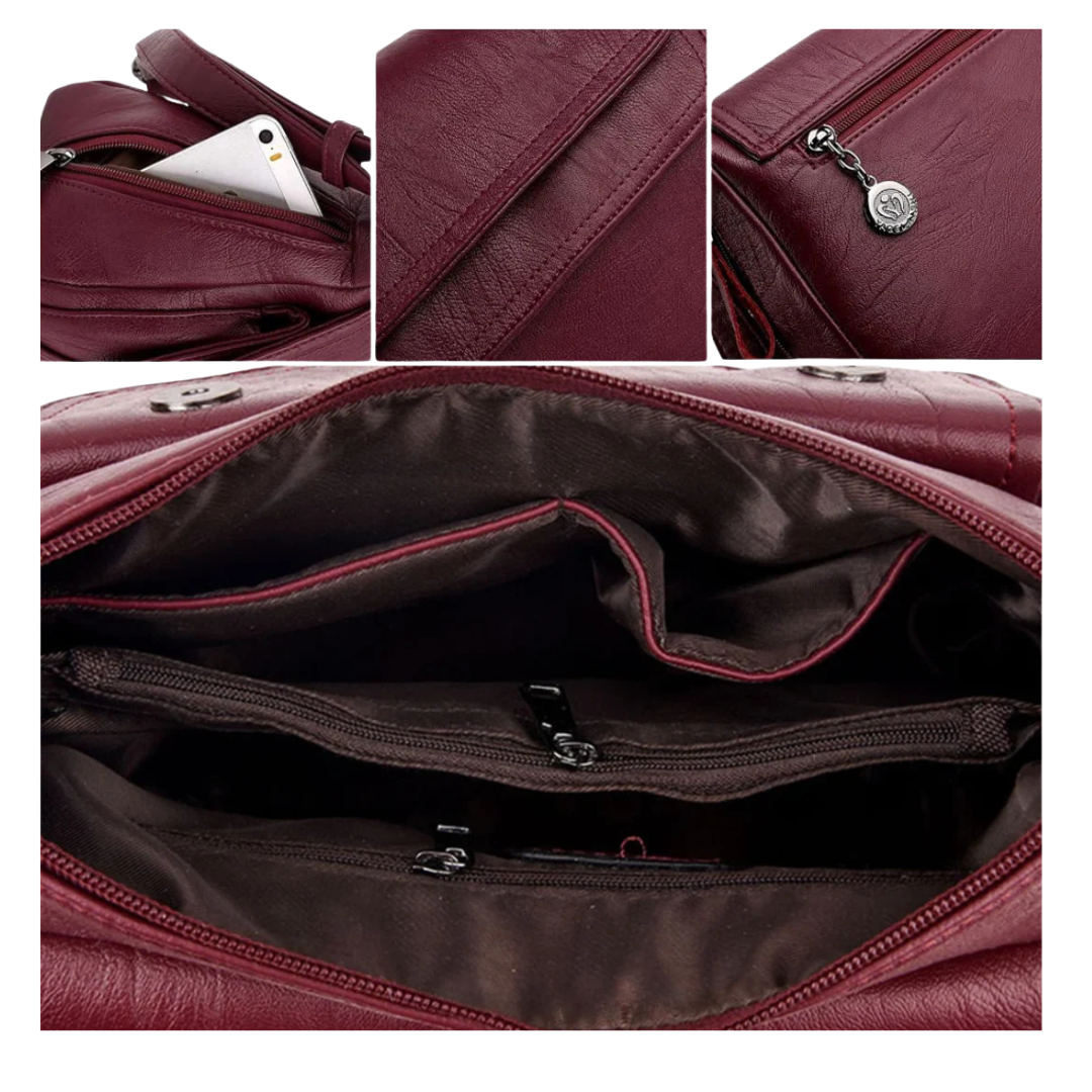 Terra – Vintage cross shoulder bag Marina with layered flap design