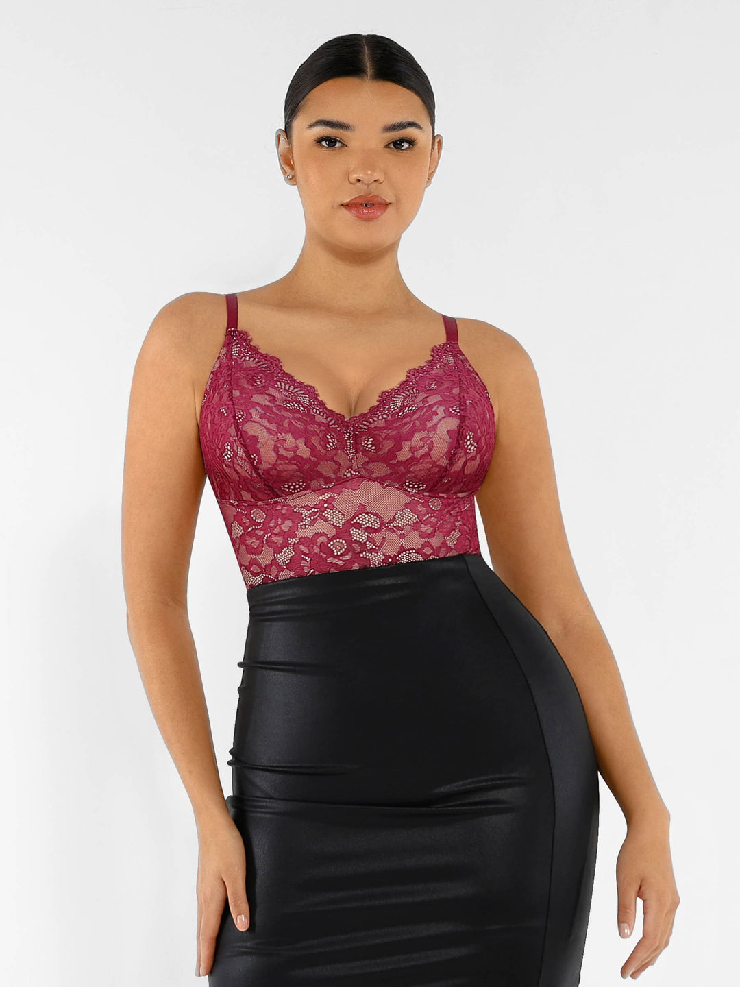 Body Essence – Lace v neck full bodysuit