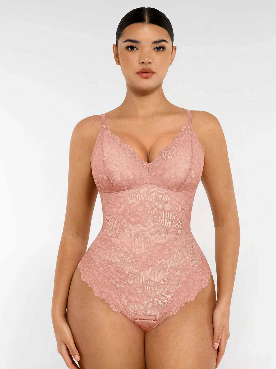 Body Essence – Lace v neck full bodysuit