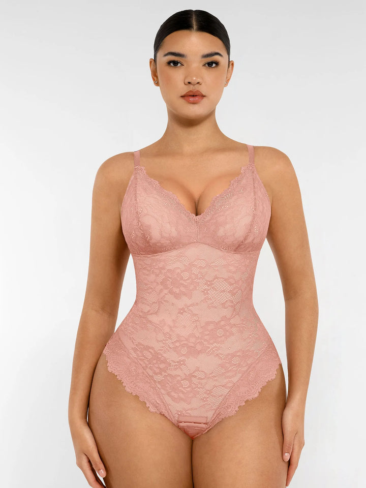 Body Essence – Lace v neck full bodysuit