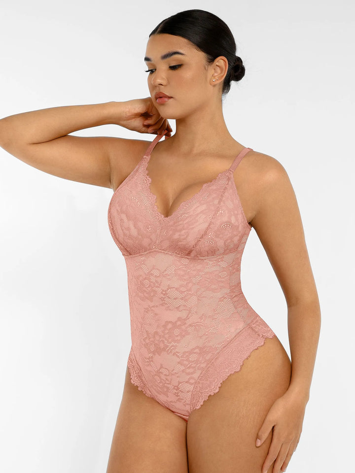 Body Essence – Lace v neck full bodysuit