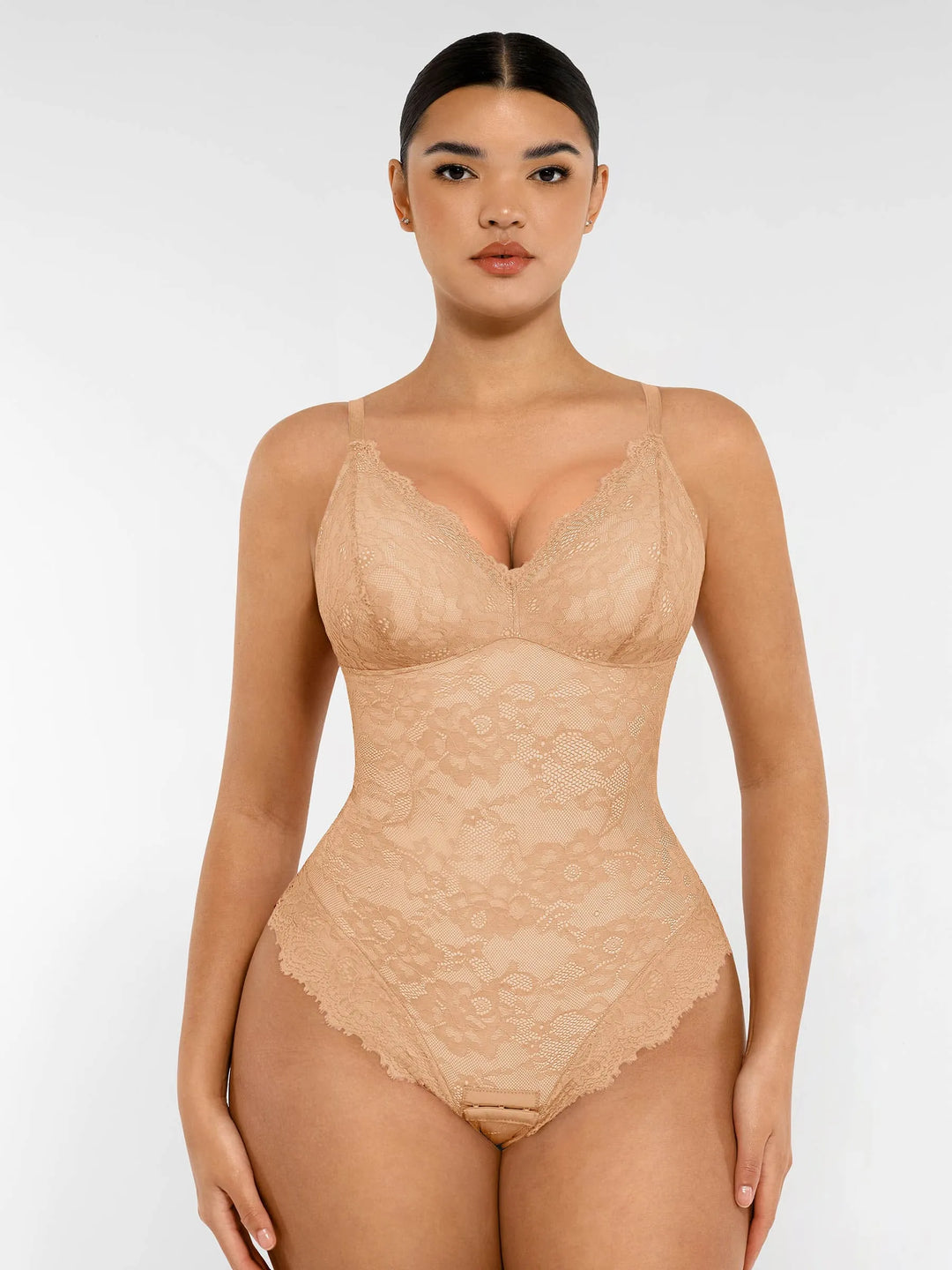 Body Essence – Lace v neck full bodysuit