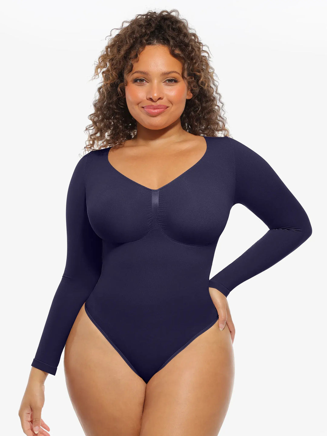 Body Essence – Seamless supportive long sleeve tummy control bodysuit