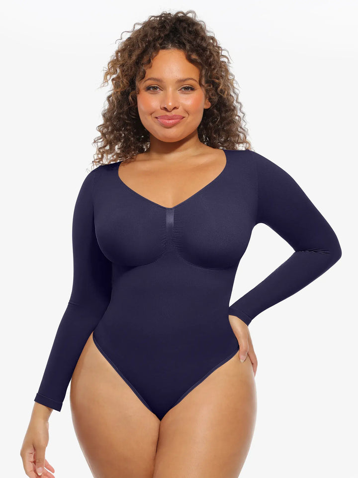 Body Essence – Seamless supportive long sleeve tummy control bodysuit