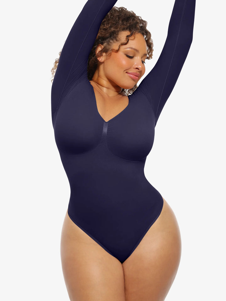 Body Essence – Seamless supportive long sleeve tummy control bodysuit