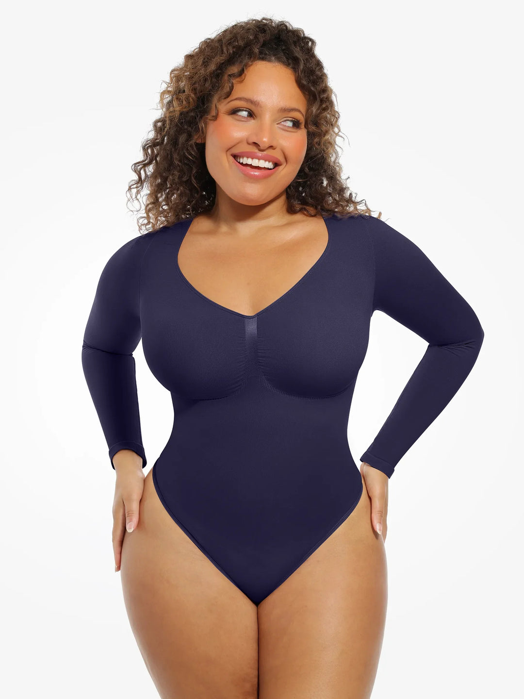 Body Essence – Seamless supportive long sleeve tummy control bodysuit