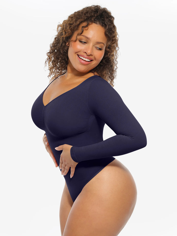 Body Essence – Seamless supportive long sleeve tummy control bodysuit