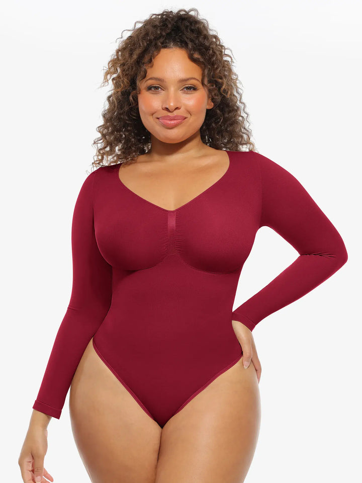 Body Essence – Seamless supportive long sleeve tummy control bodysuit