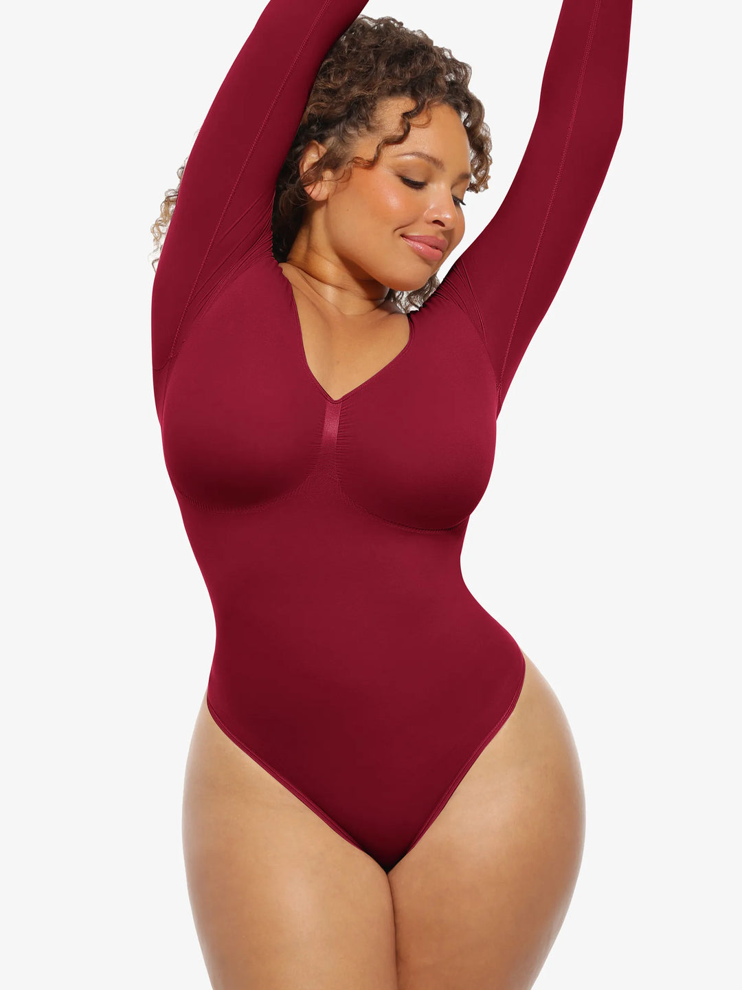 Body Essence – Seamless supportive long sleeve tummy control bodysuit