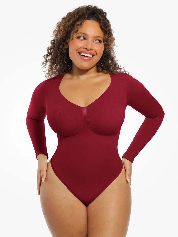 Body Essence – Seamless supportive long sleeve tummy control bodysuit