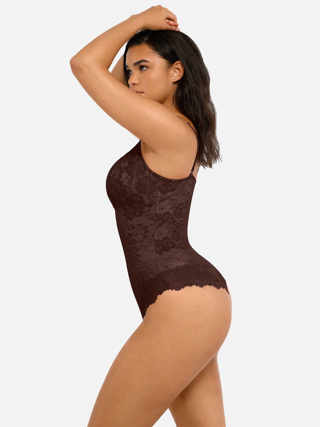 Body Essence – Lace v neck full bodysuit
