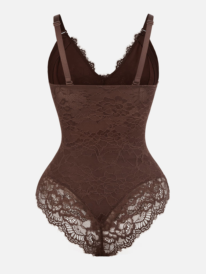 Body Essence – Lace v neck full bodysuit