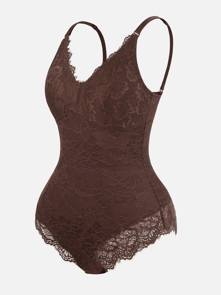 Body Essence – Lace v neck full bodysuit