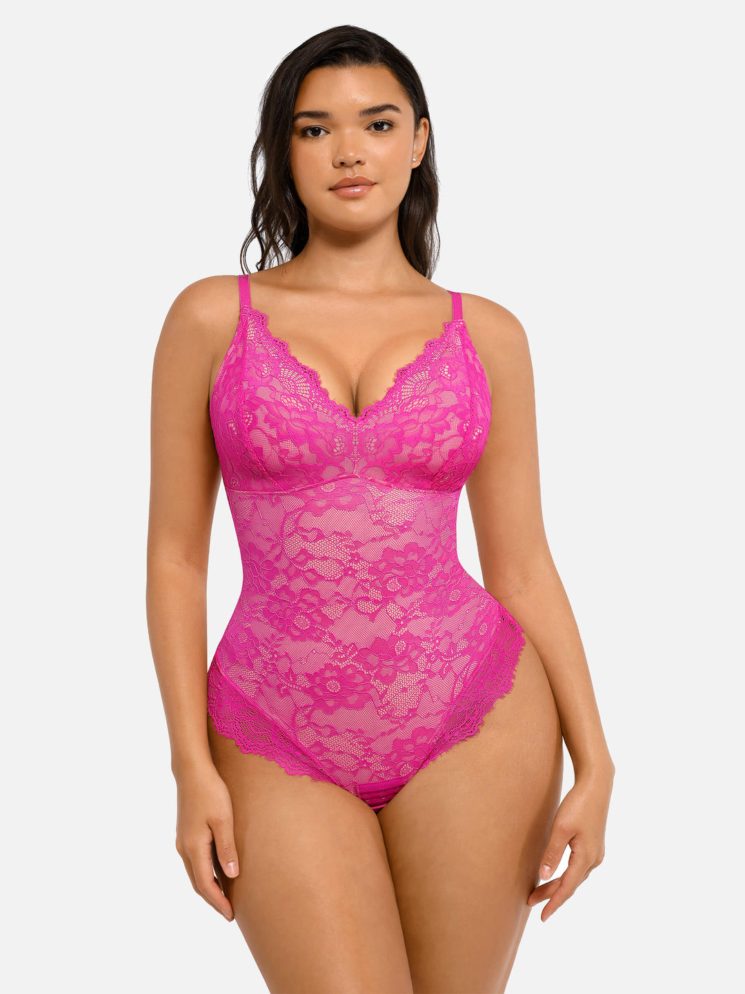 Body Essence – Lace v neck full bodysuit