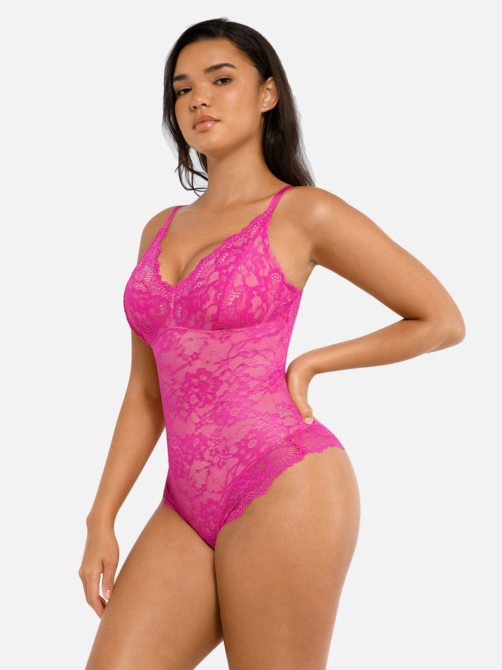 Body Essence – Lace v neck full bodysuit