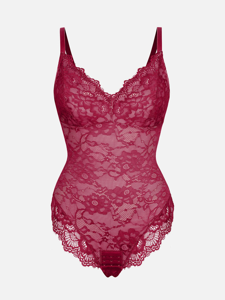 Body Essence – Lace v neck full bodysuit