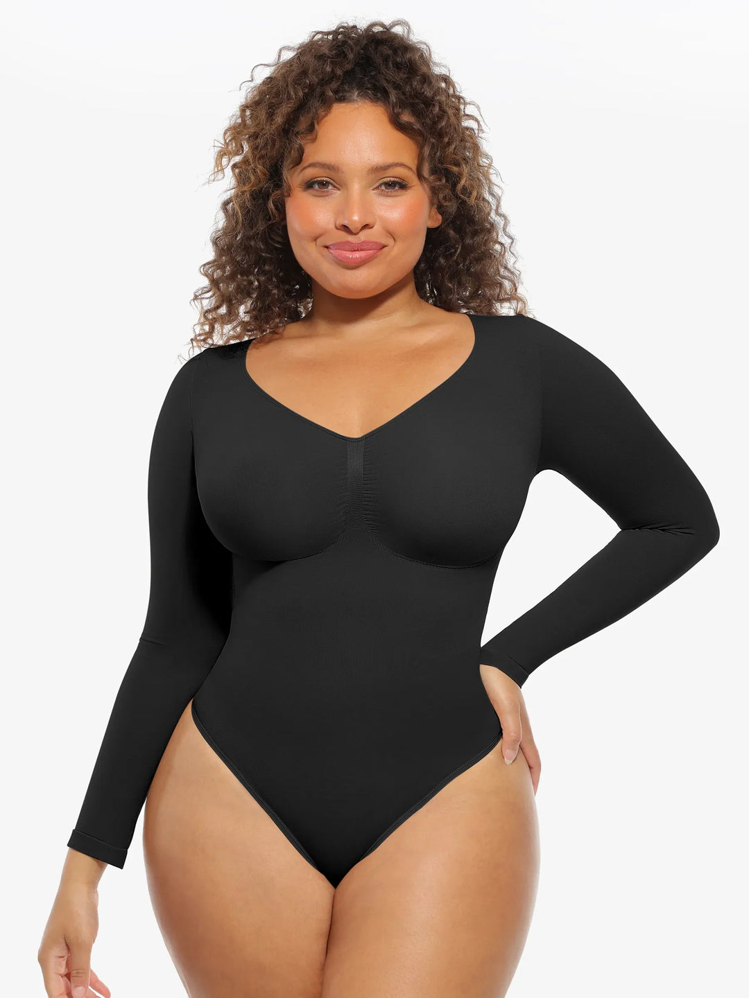 Body Essence – Seamless supportive long sleeve tummy control bodysuit