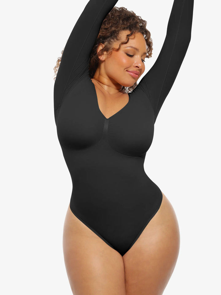 Body Essence – Seamless supportive long sleeve tummy control bodysuit