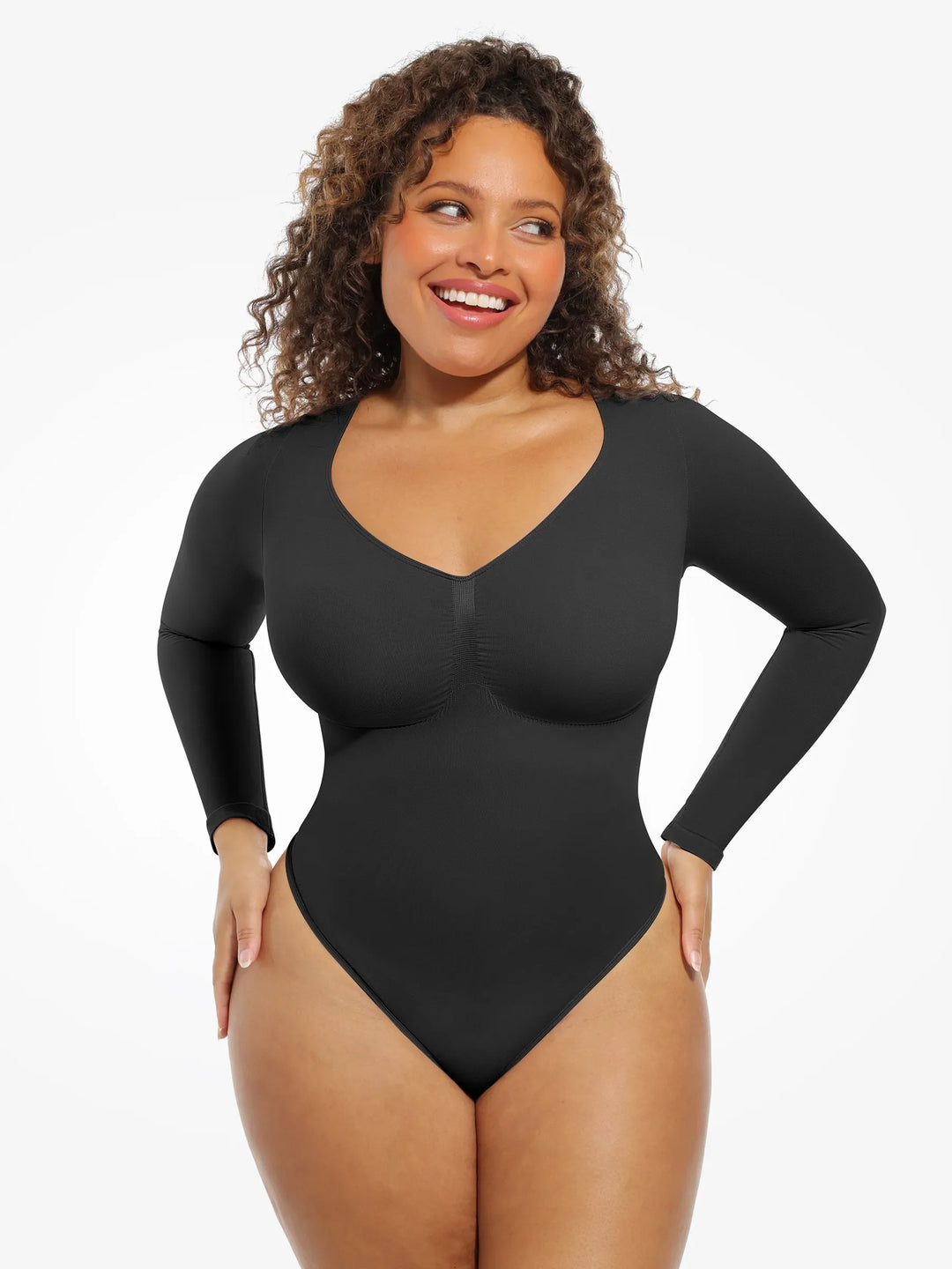 Body Essence – Seamless supportive long sleeve tummy control bodysuit