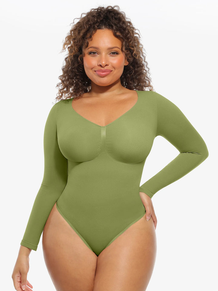 Body Essence – Seamless supportive long sleeve tummy control bodysuit