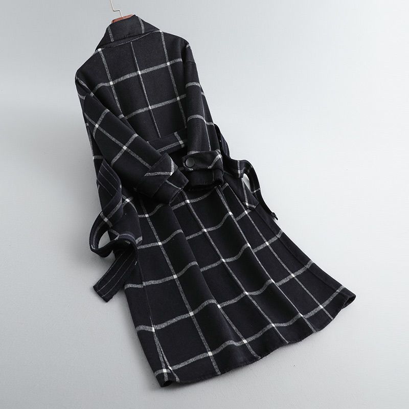 Isabelle | Women's Retro Lapel Plaid Tweed Coat