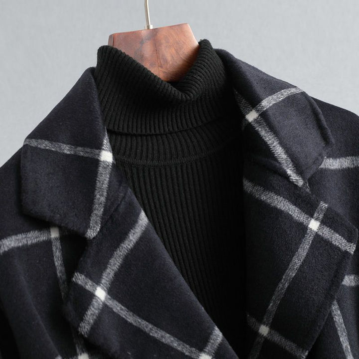 Isabelle | Women's Retro Lapel Plaid Tweed Coat