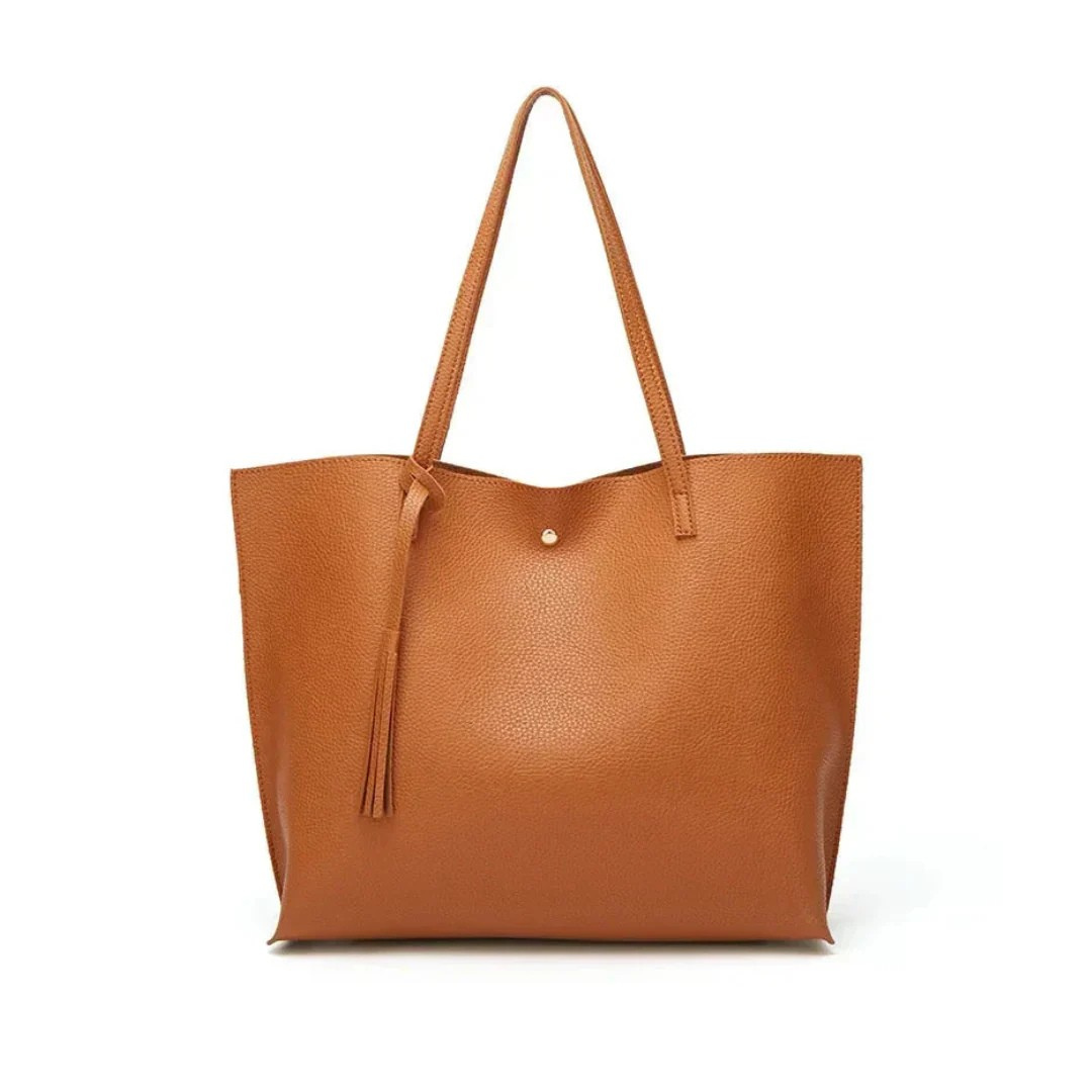 Terra – Classic large tote shoulder bag Tessa with tassel detail