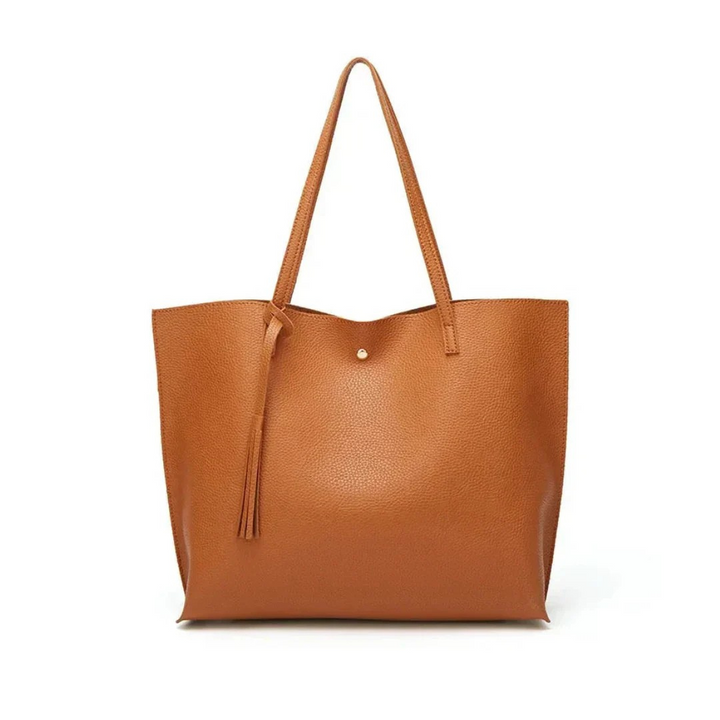 Terra – Classic large tote shoulder bag Tessa with tassel detail