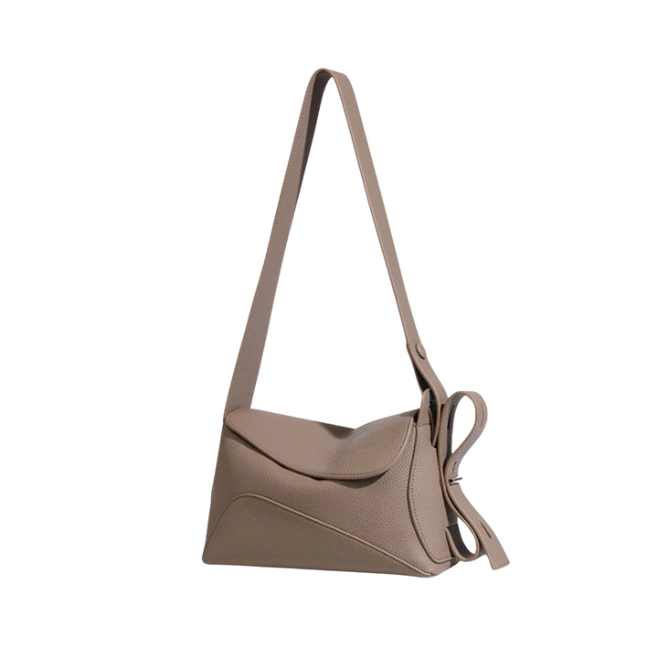 Terra – Modern sculpted shoulder bag Arden with asymmetrical flap design