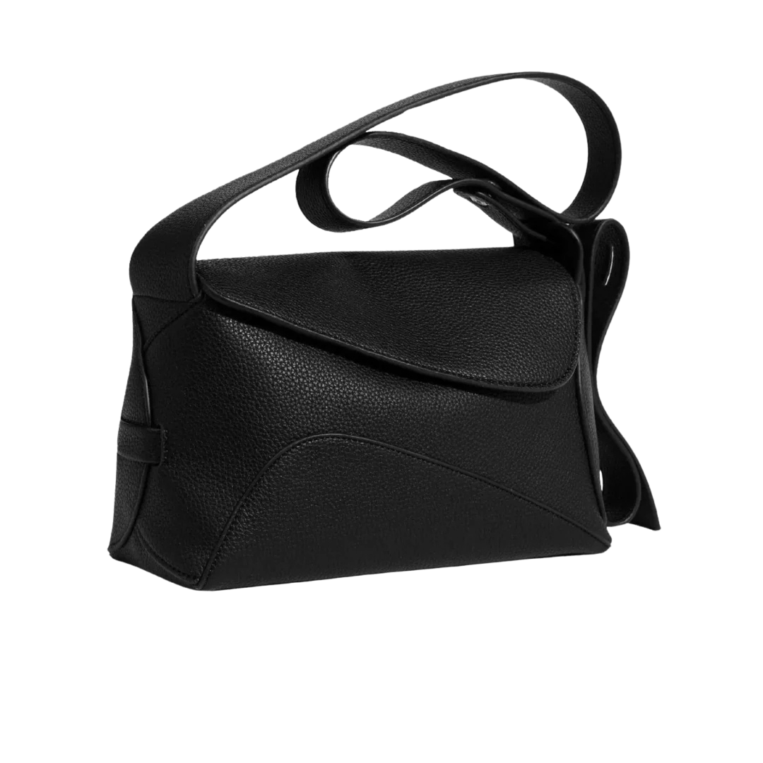 Terra – Modern sculpted shoulder bag Arden with asymmetrical flap design