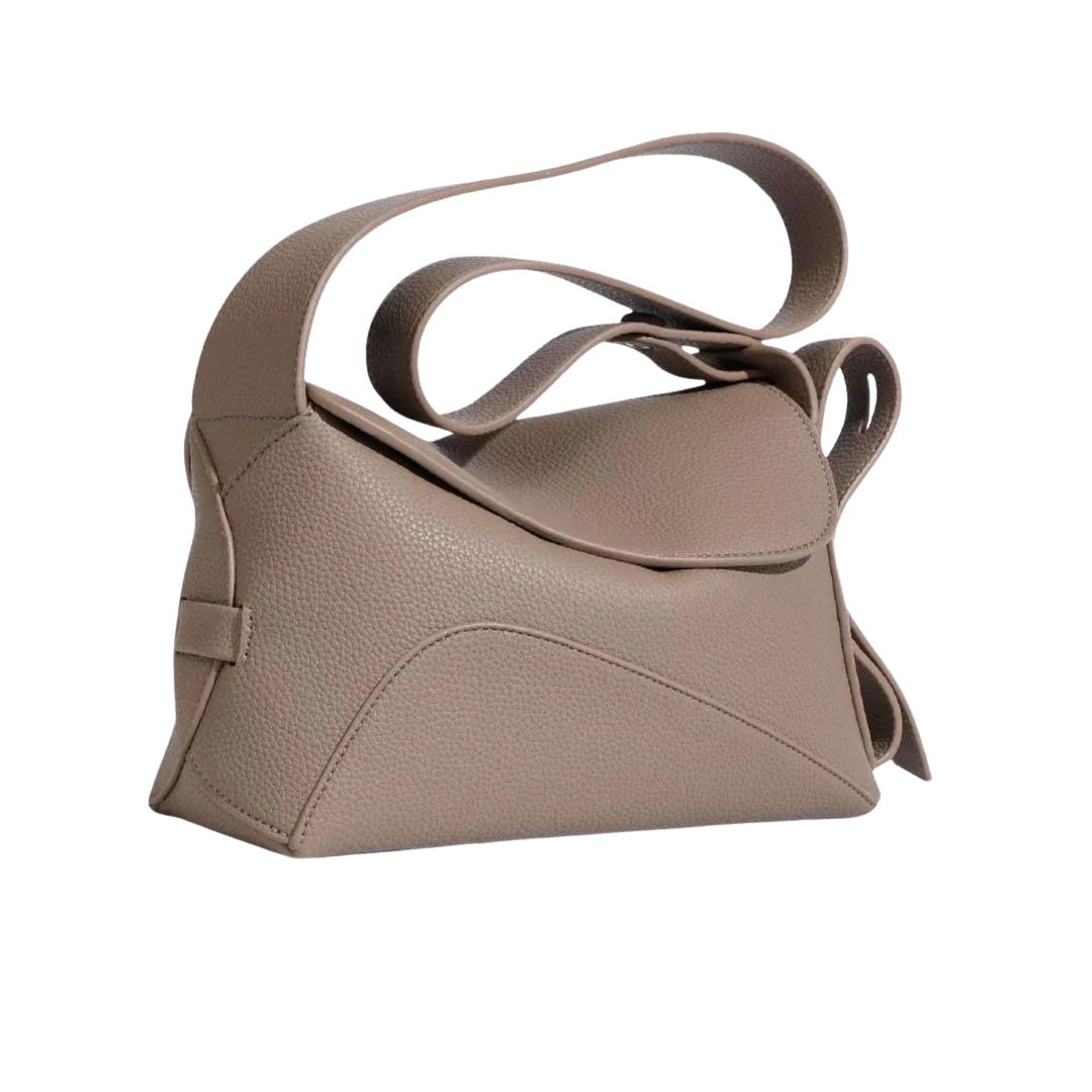 Terra – Modern sculpted shoulder bag Arden with asymmetrical flap design