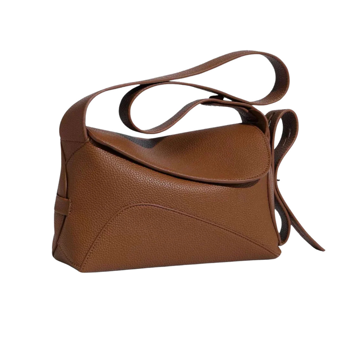 Terra – Modern sculpted shoulder bag Arden with asymmetrical flap design
