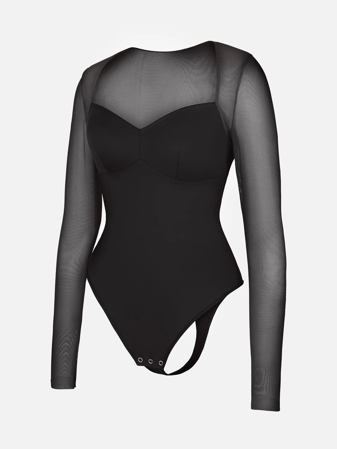 Body Essence – Mesh panel v-neck bodysuit
