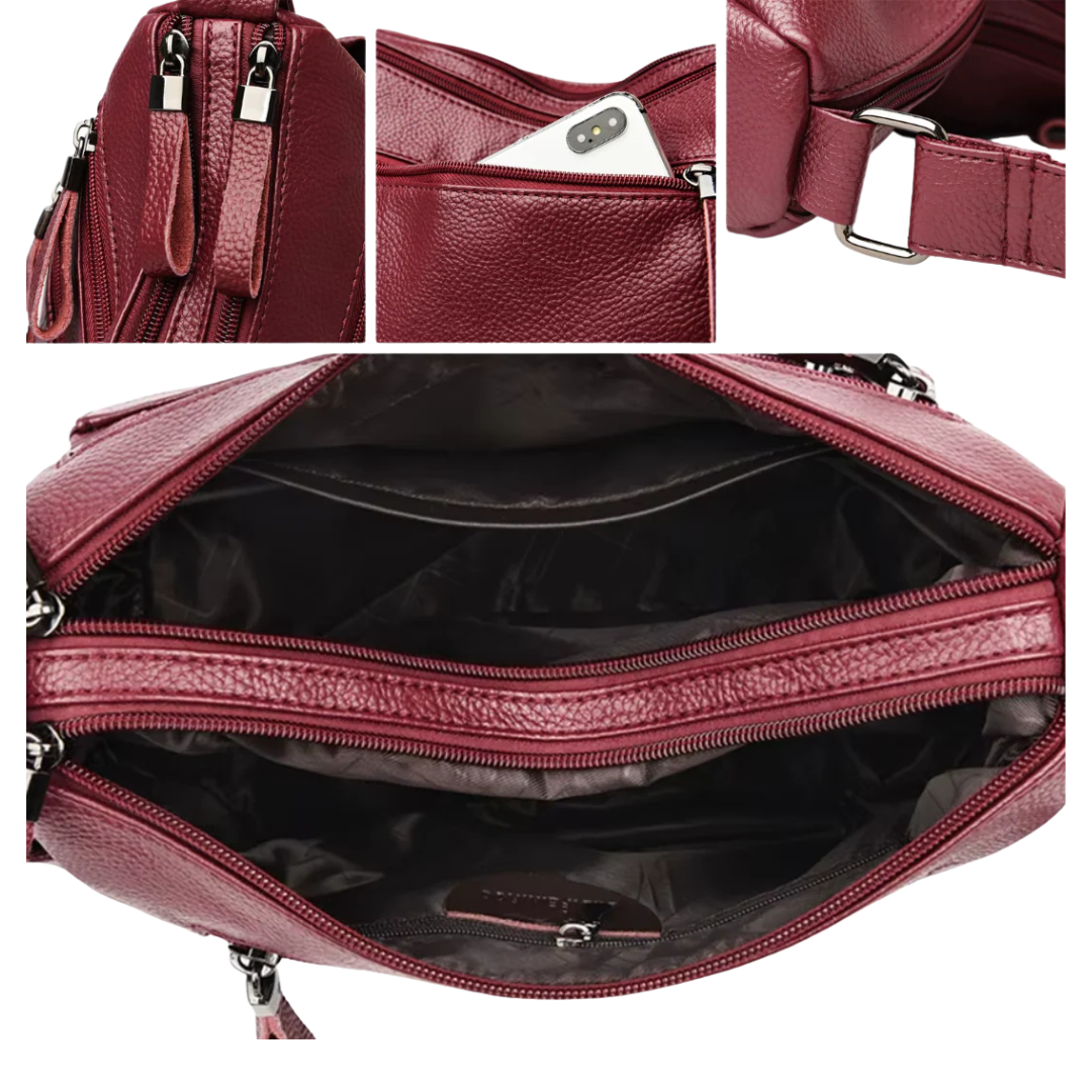 Terra – Classic multi-pocket hobo shoulder bag Amara