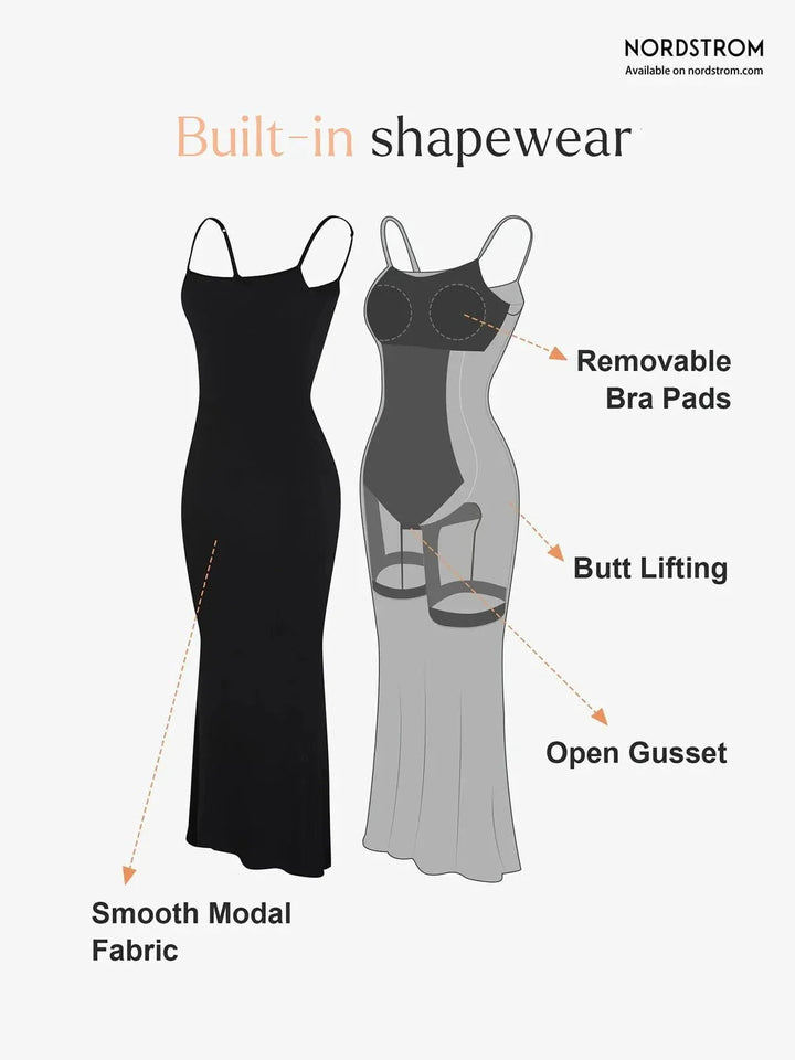 Grace – Shapewear modal slimming maxi slip dress